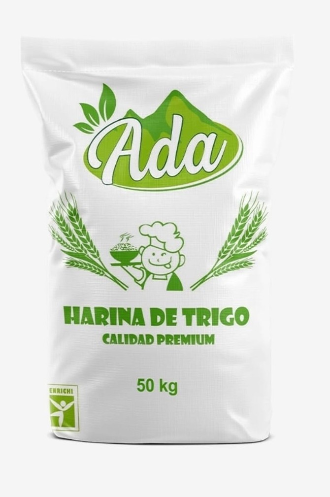 Saco de 50 kg de harina de trigo Ada, calidad premium